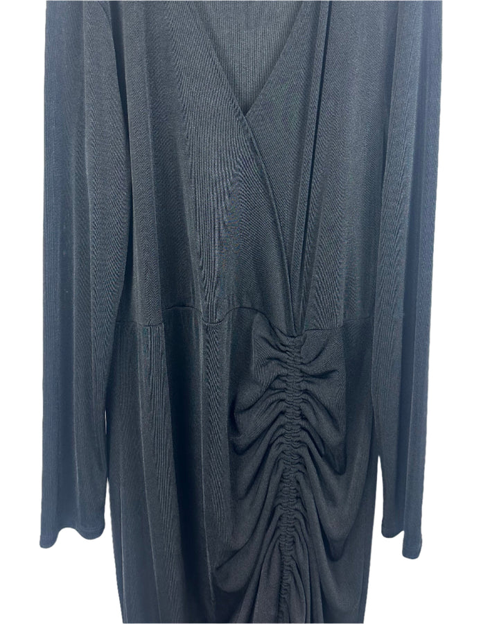 Black Ruched Dress - Size 2X
