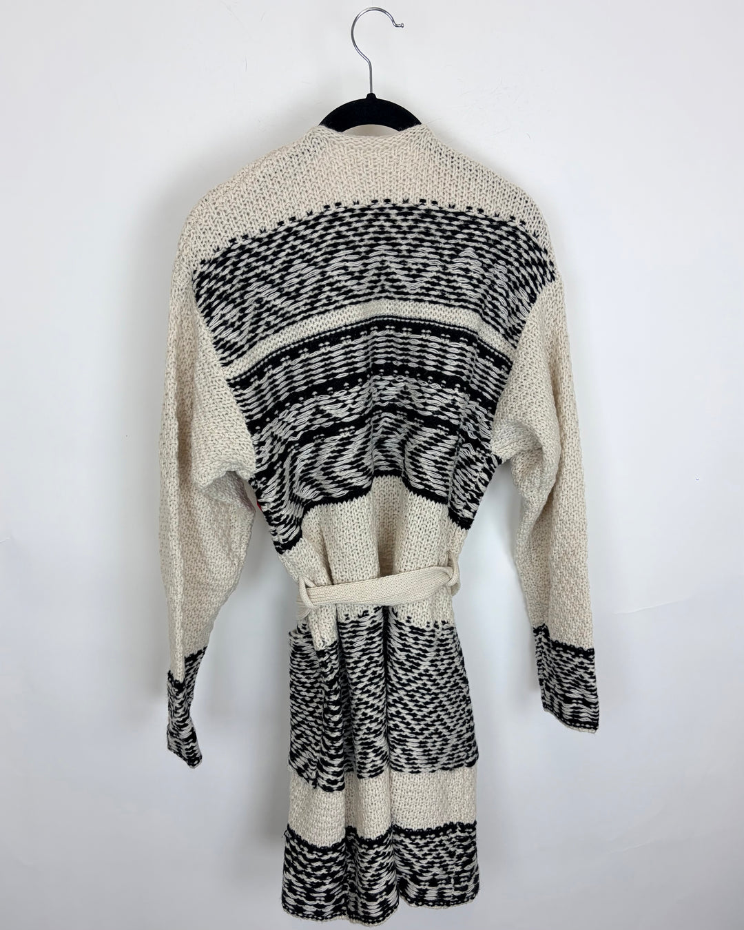 Cream and Black Knit Cardigan - Size 6/8