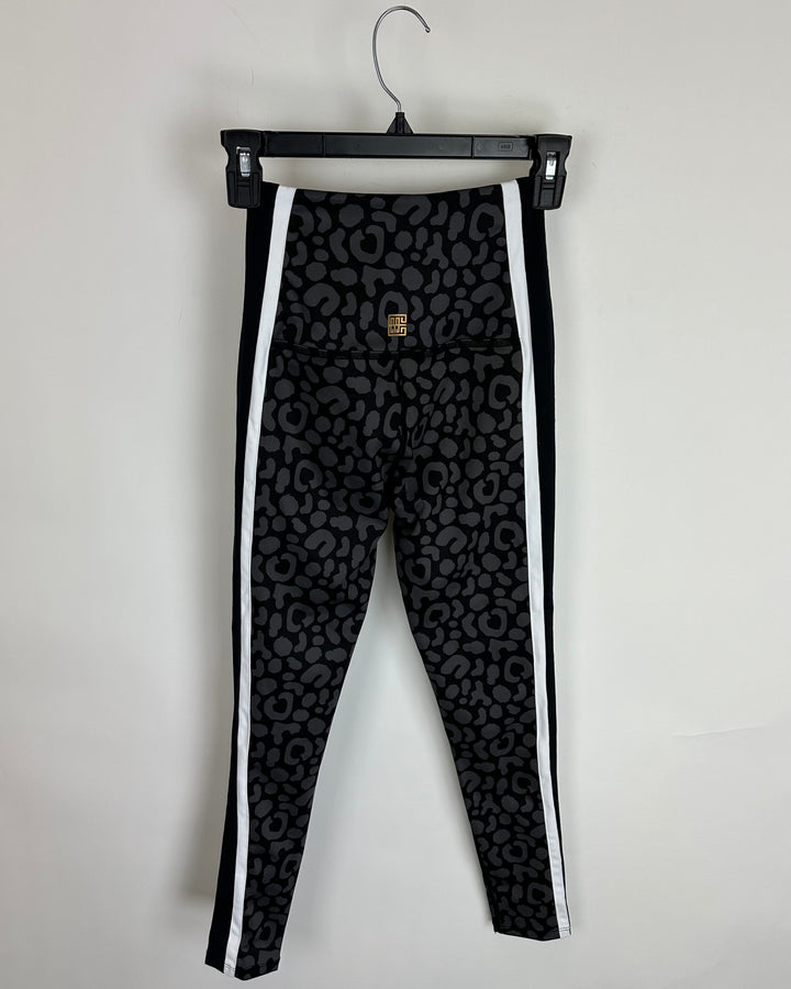 Black Cheetah Athletic Leggings - Extra Small and Small