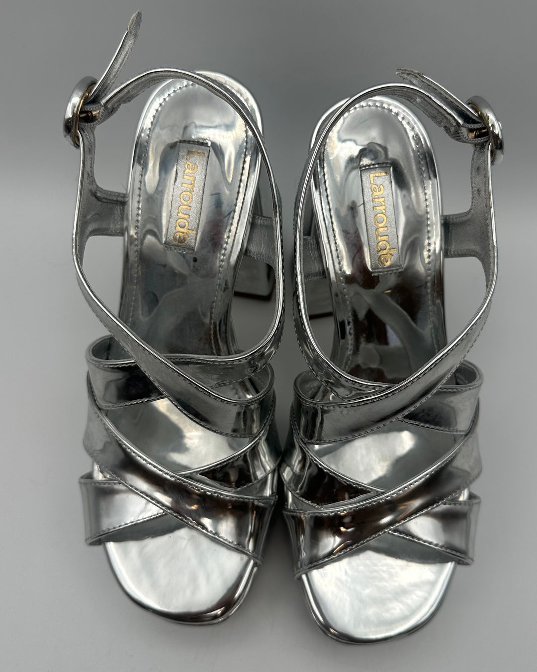 Silver Patent Leather Heels - Size 5.5, 8, 8.5, and 9.5