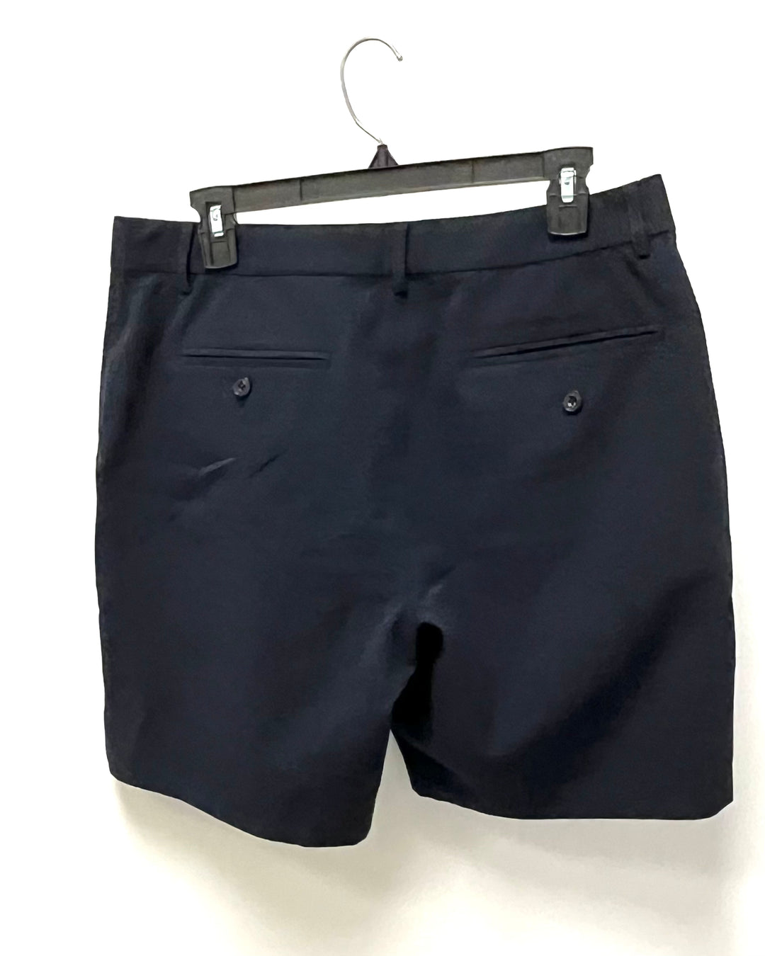 Mens Dark Blue Textured Shorts - Size 32