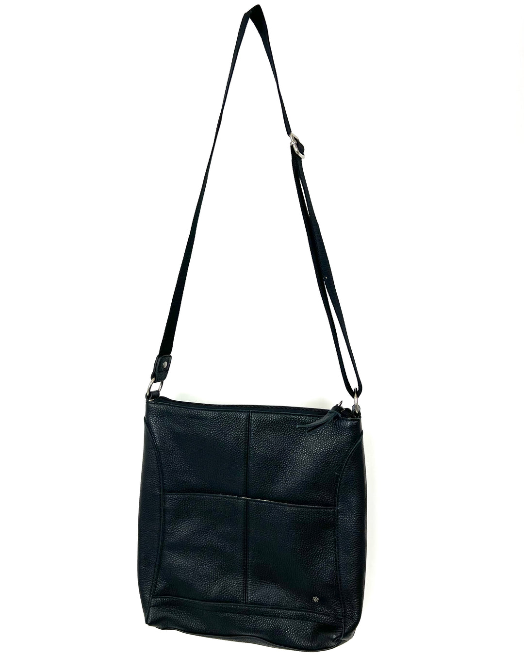Black Leather Adjustable Strap Bag