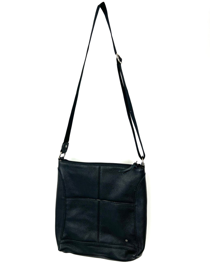 Black Leather Adjustable Strap Bag