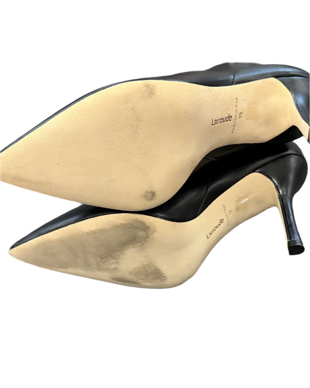 Black Leather Pointed Toe Boots - Size 6, 7, 8, 9, 9.5 and 10
