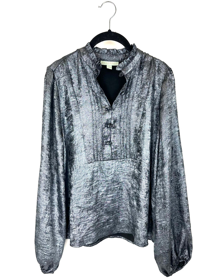 Gunmetal Color Blouse - Medium