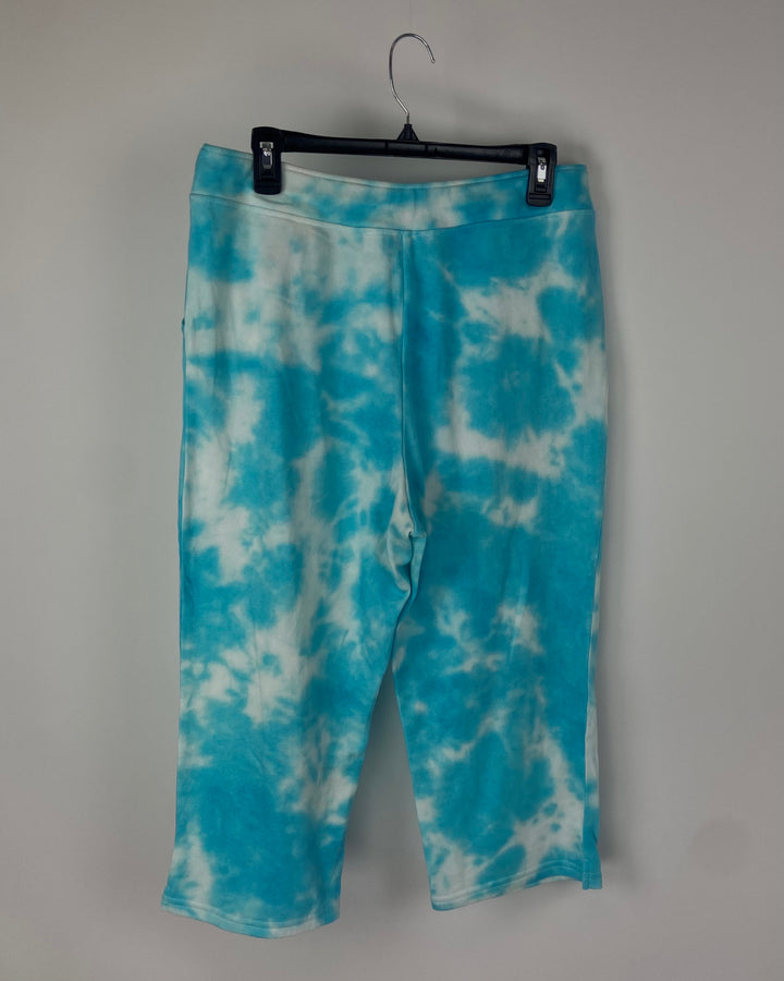 Blue Tie Dye Cropped Pants - Size 10-12
