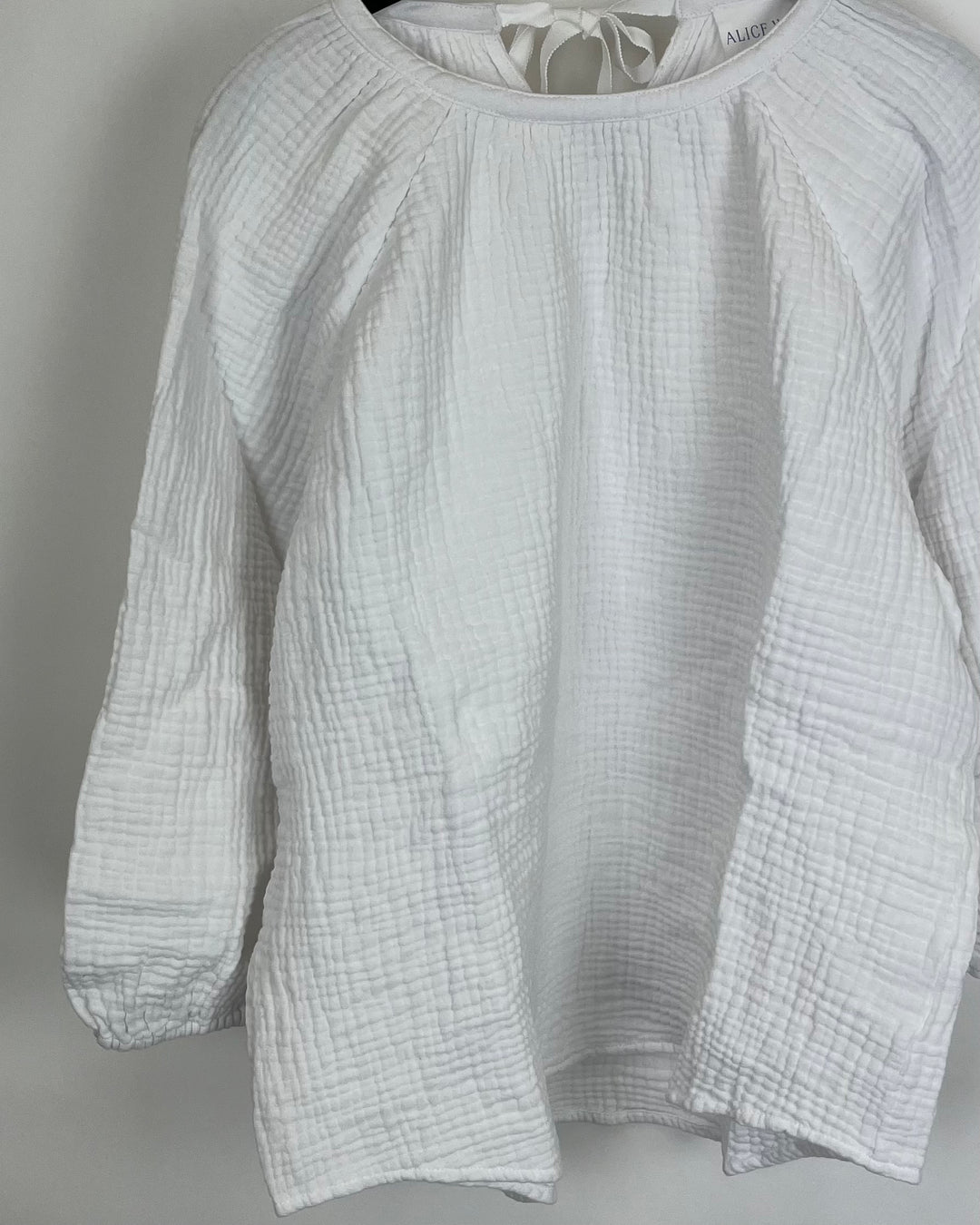 Bright White Textured Top - Size 0/2, 4/6, 8/10, 12/14 and 16