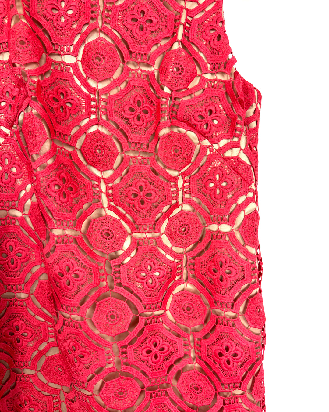 Eliza J Red Lace Overlay Dress - Size 6