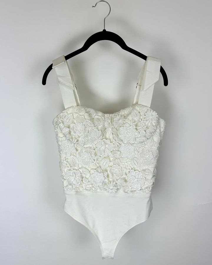 White Lace Bodysuit- Size 00 and Size 4