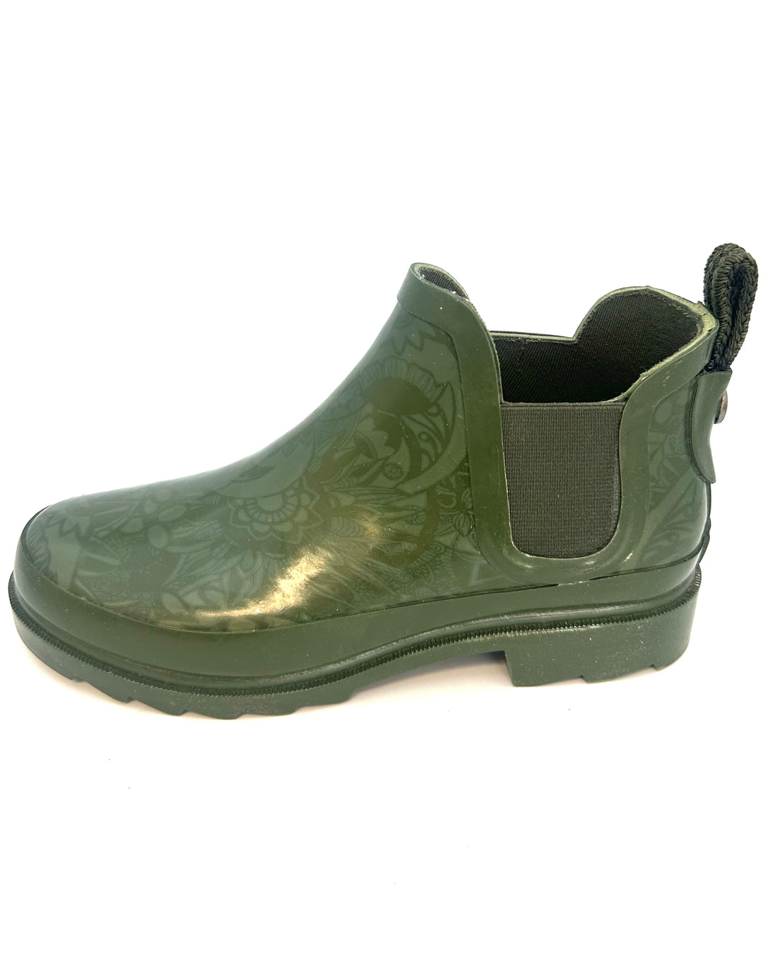 Muted Floral Green Rainboot - Size 7-10