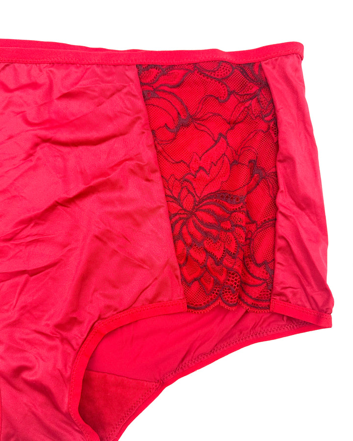 Red High Waist Boy Short Underwear - Medium