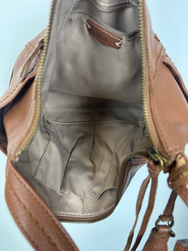 Chestnut Brown Leather Shoulder Bag