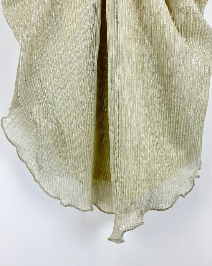 Beige Shimmer Halter Top - Medium and Extra Large