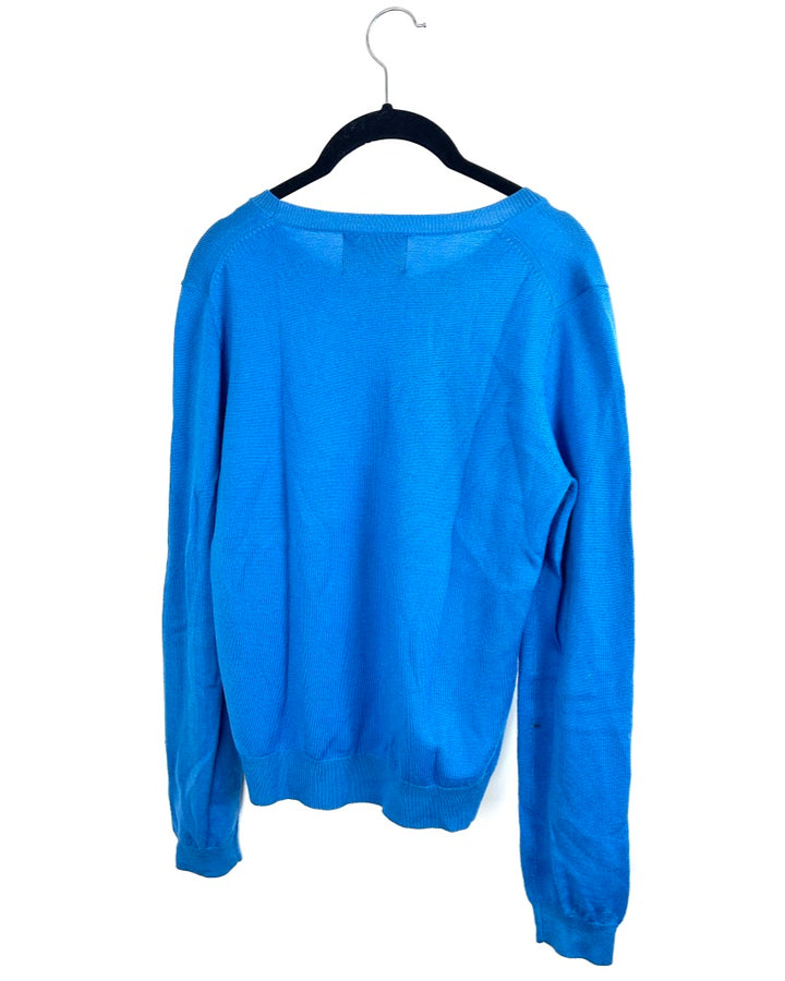 Marcus Lupfer Blue "Kiss Me Quick" Sweater - Size Small