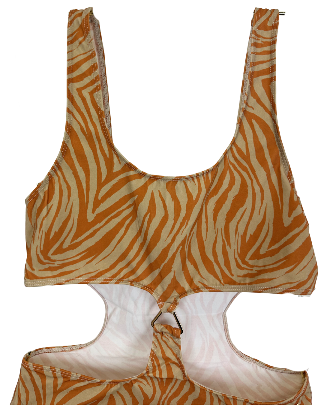 Orange Animal Print One Piece - XS - XXXL