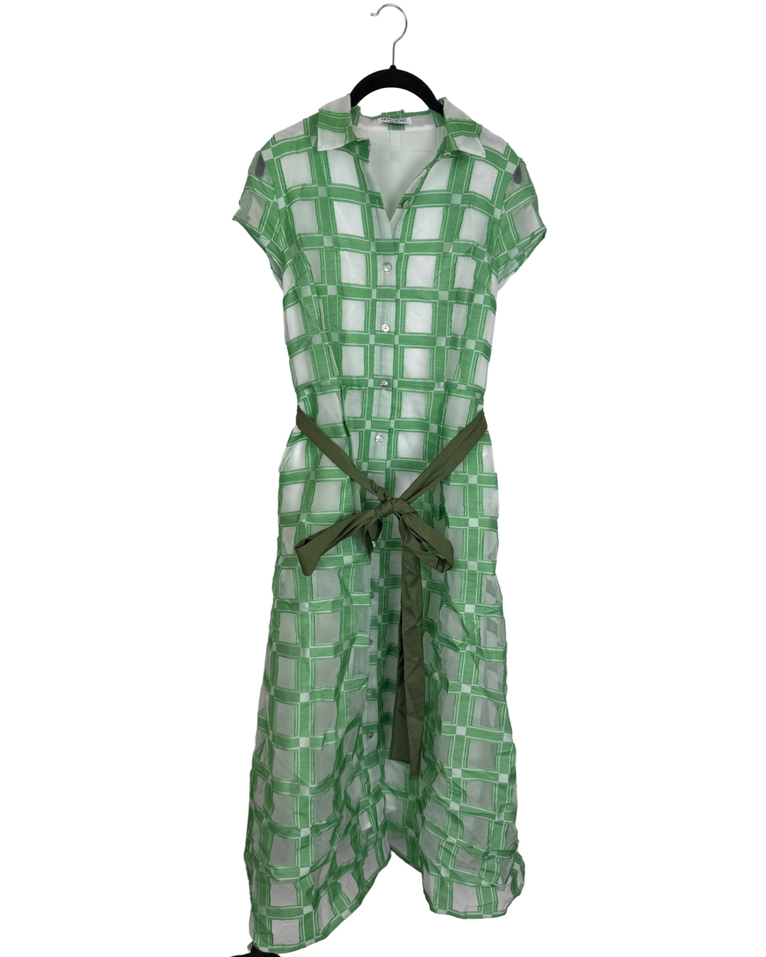 Green Belted Dress - Size 4/6