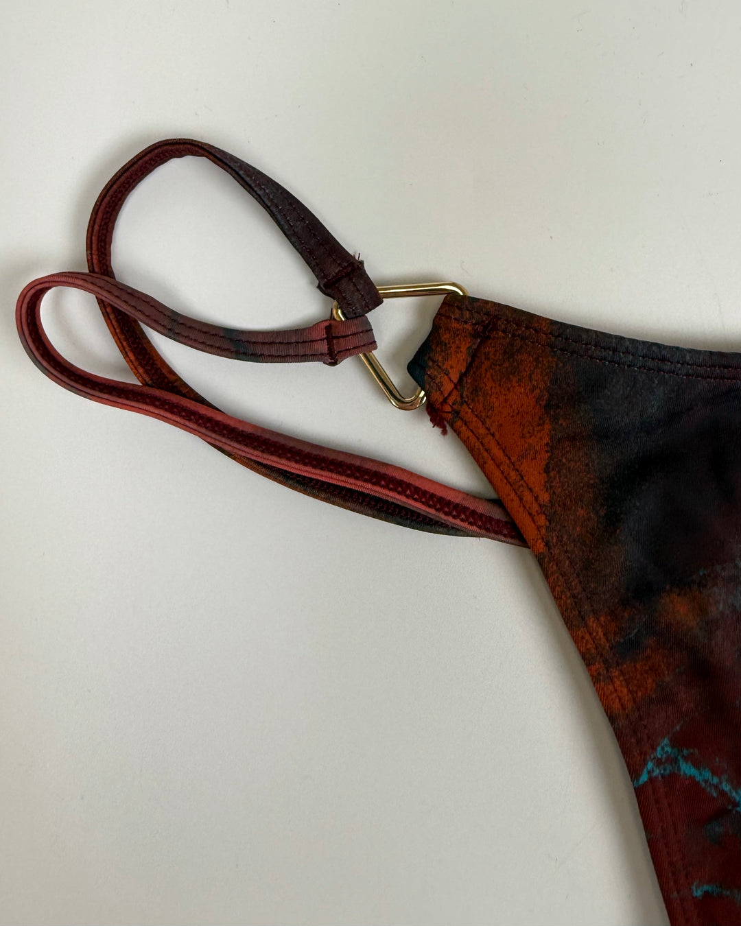Abstract Print Thong Bikini Bottom - XS - XXXL