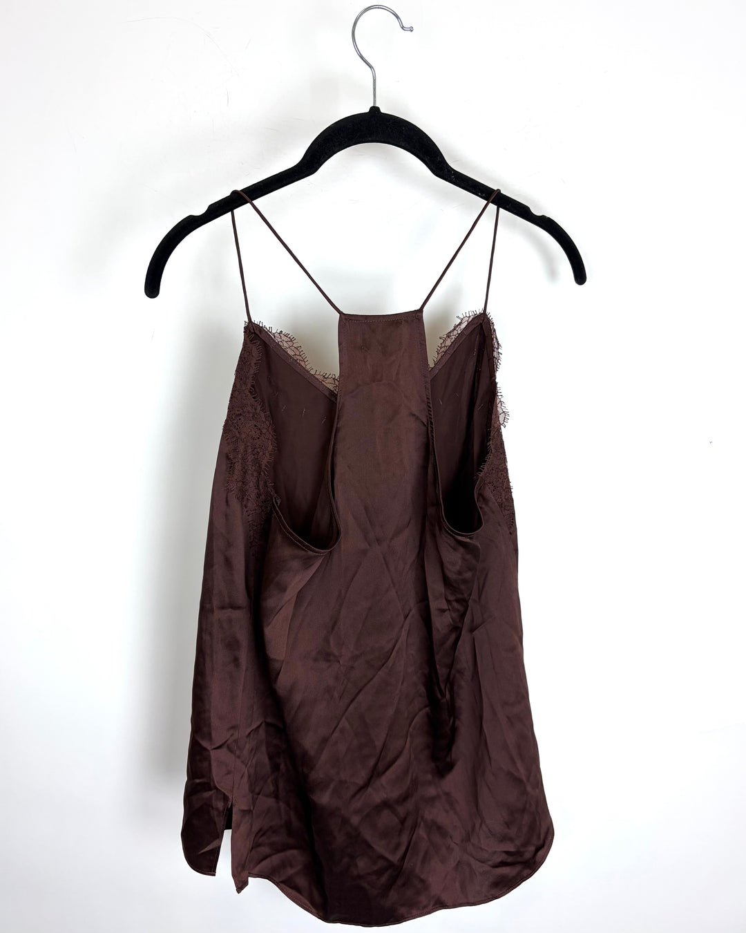 Dark Chocolate lace racer back top - Size 4/6