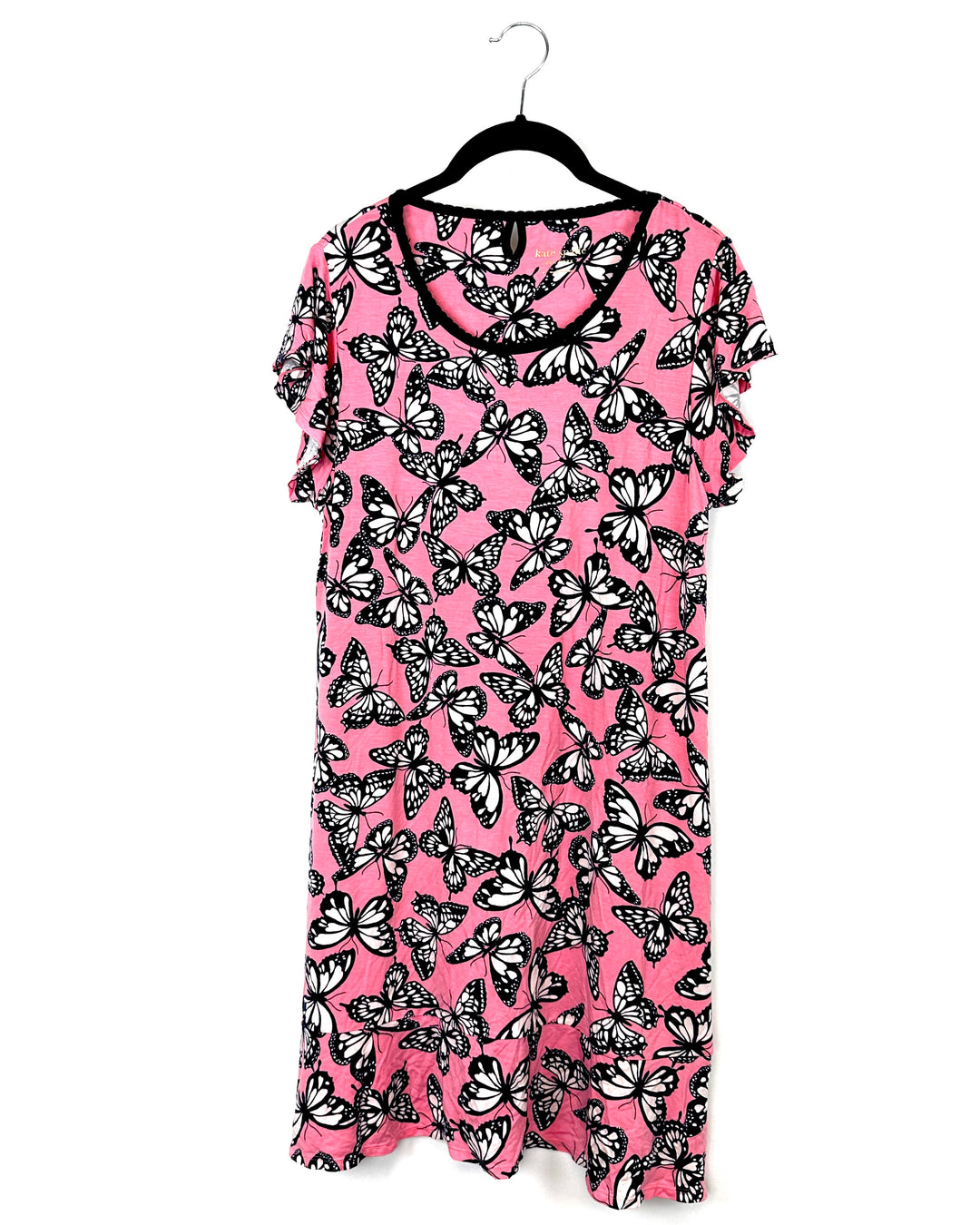 Pink Butterfly Print Nightgown - Size 6-8