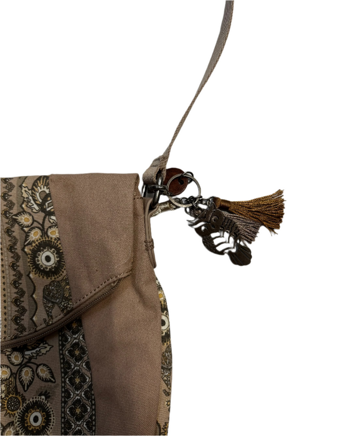 Sand Abstract Print Satchel Bag