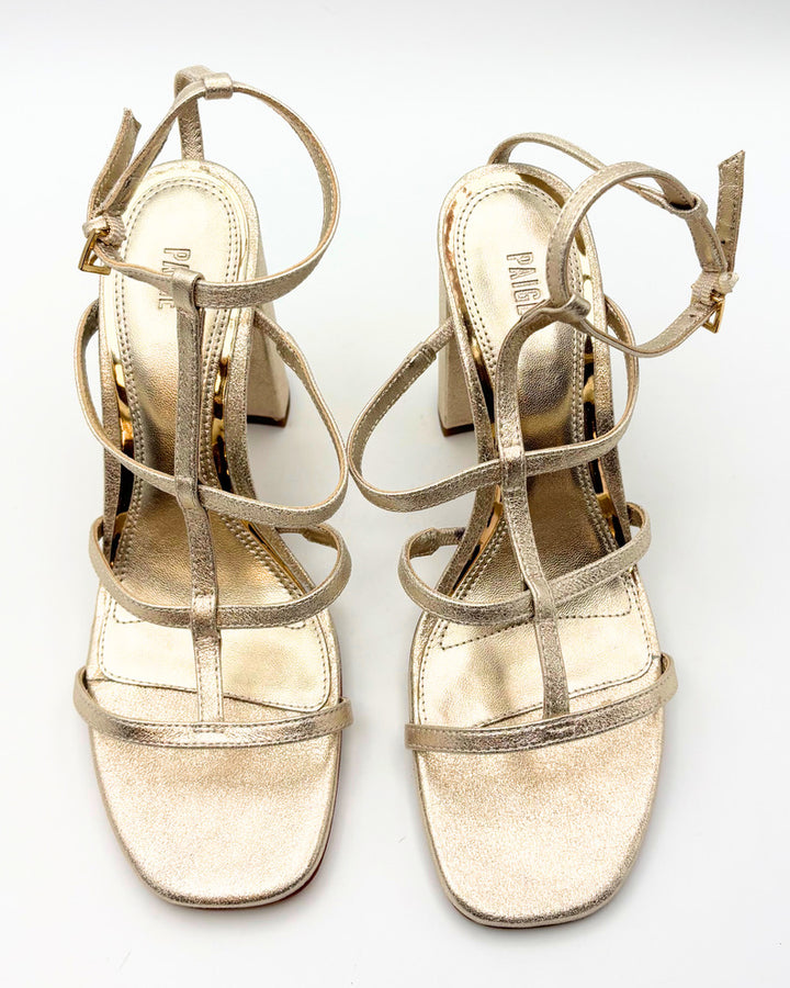 Paige Metallic Block Heels - Size 8.5