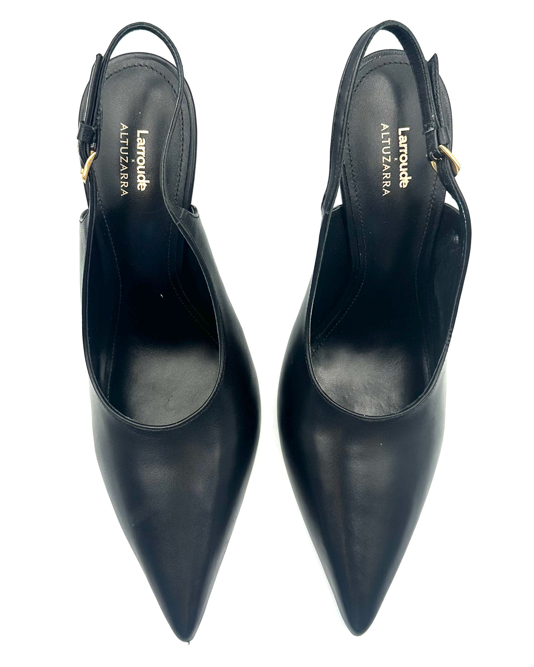 Black Leather Stiletto Heel - Size 6 and 8