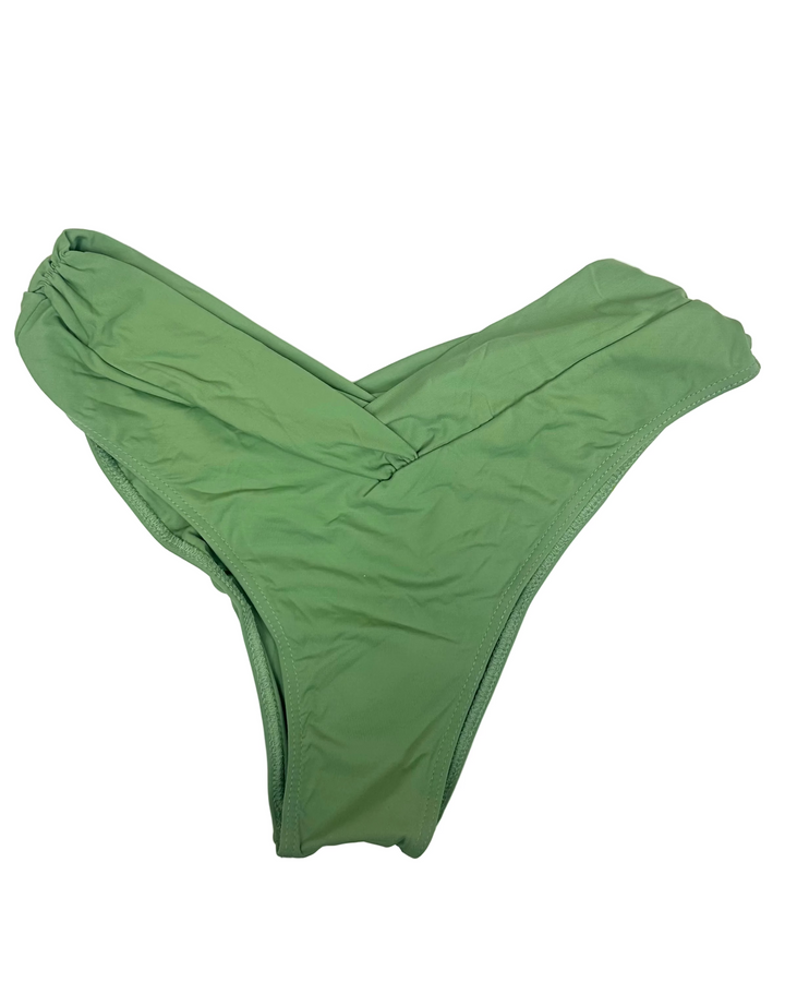 Sage Green Ruched Bikini Bottom - S, M, L