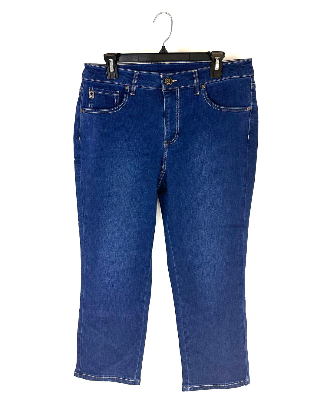 Dark Denim Cropped Jeans - Size 12/14