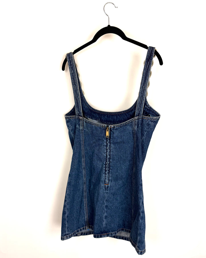 Denim Rhinestone Dress - Size 2/4