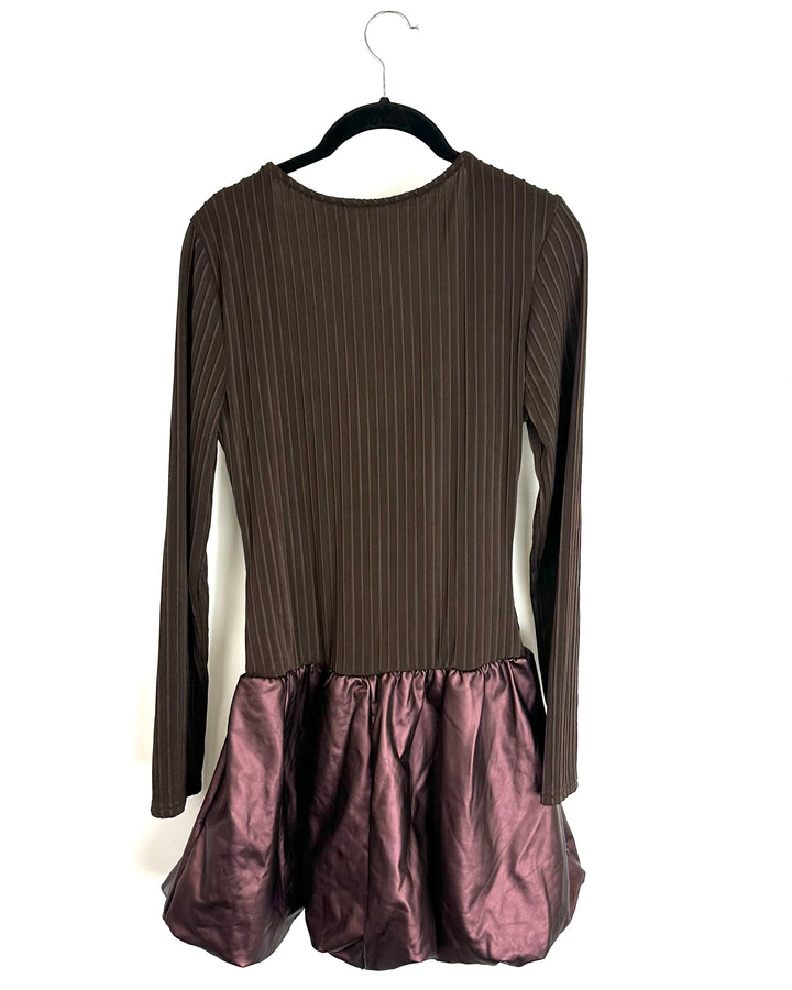 Micas Brown Bubble Skirt Dress - Medium