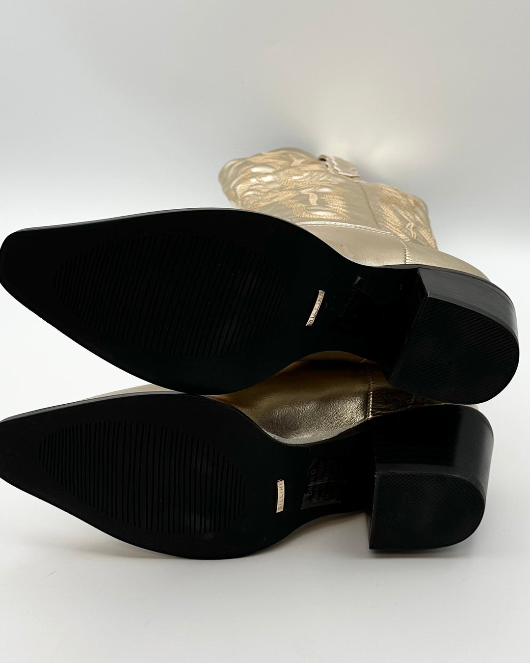 Gold Metallic Cowboy Boots - Size 6