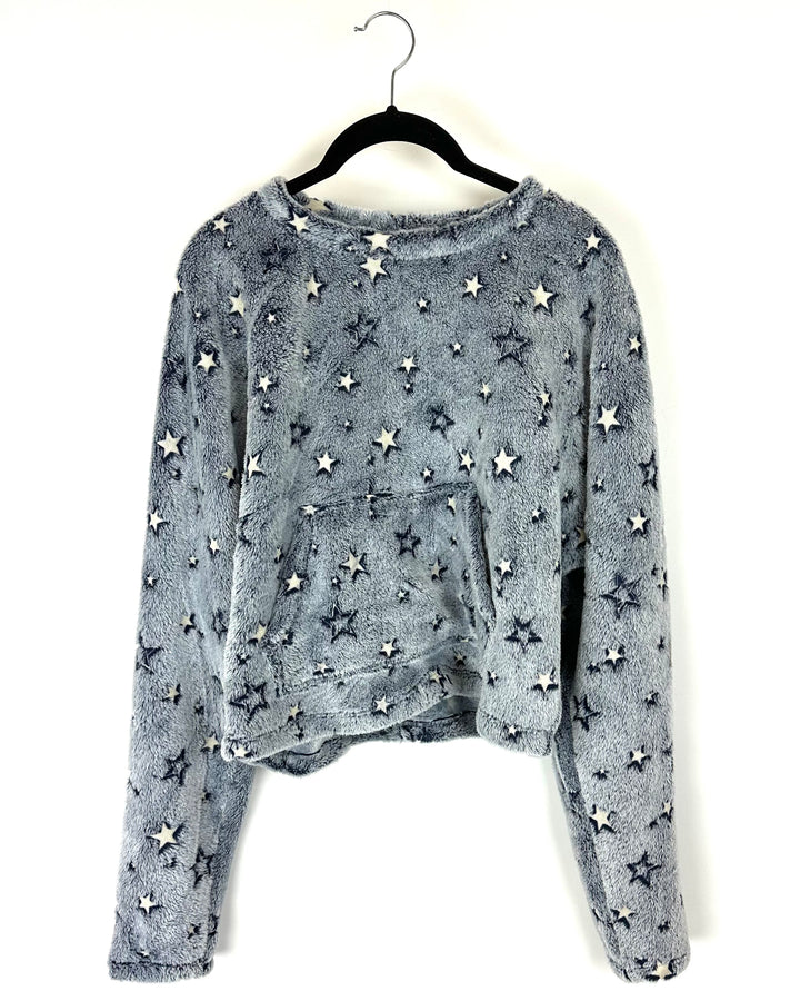 Navy Blue Star Sweater - Medium