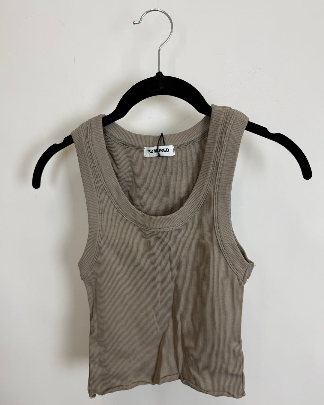 Taupe Ribbed Tank Top - Size 2/4