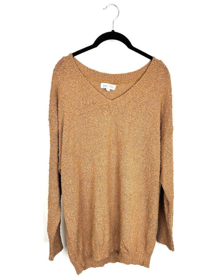 Light Brown Long Sleeve Sweater - Size 8/10