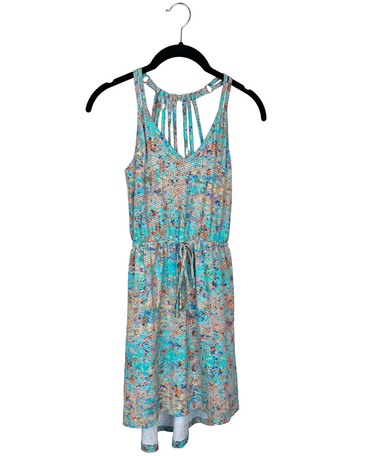 Bright Multi Color Snake Print Coverup - Size 2/4