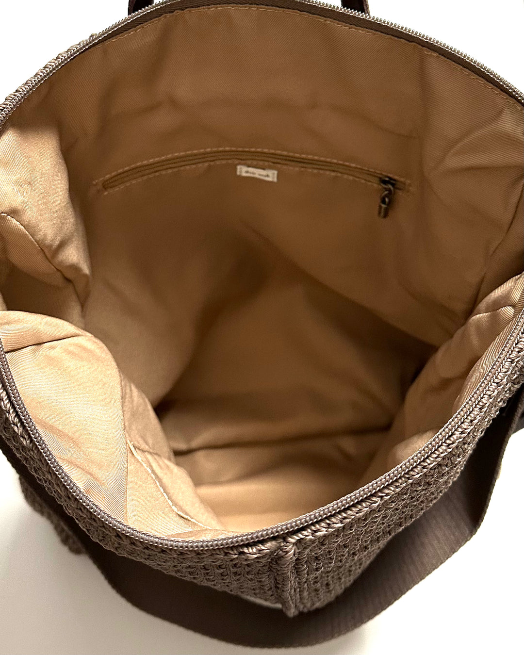 Taupe Crochet Backpack