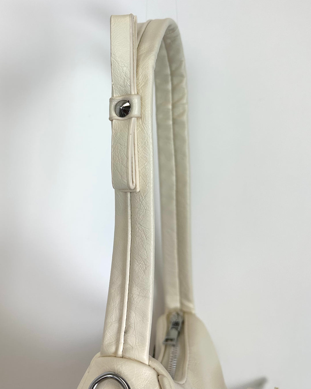 Cider Cream Ruched Bow Shoulder Bag