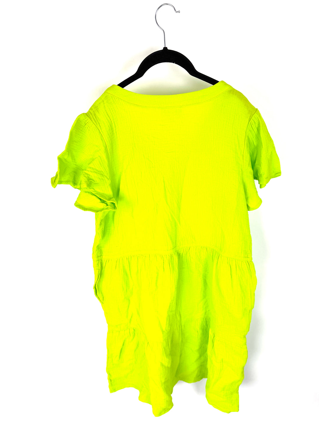 Neon Green Short Sleeve Dress - Size 6/8
