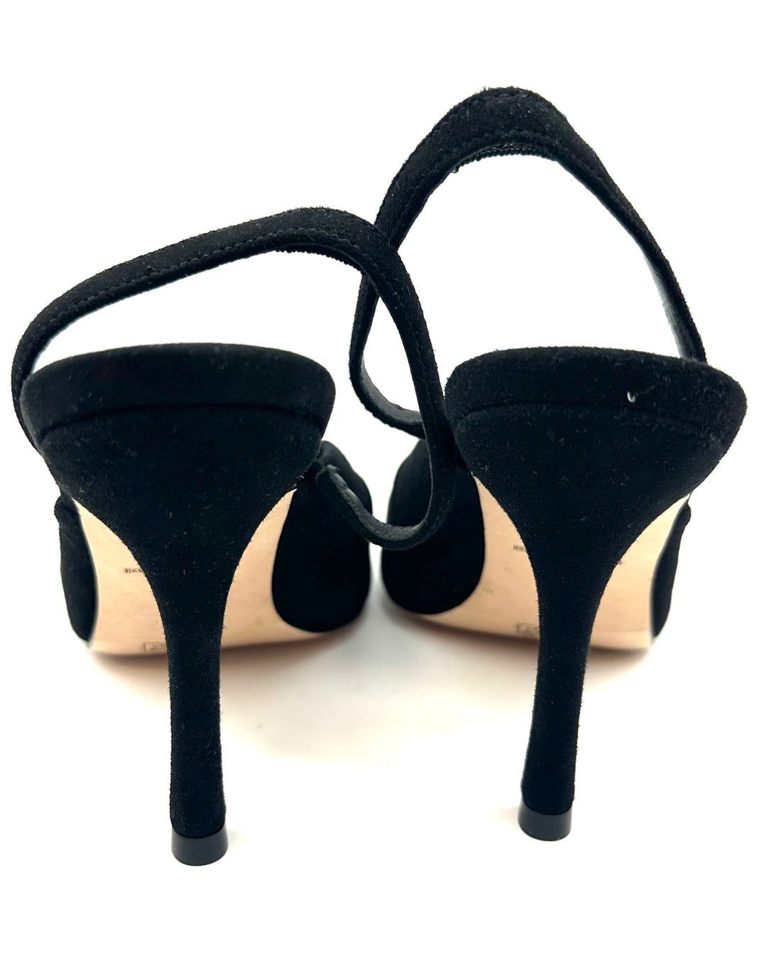 Black Suede Sandal Heels - Size 6 and 10