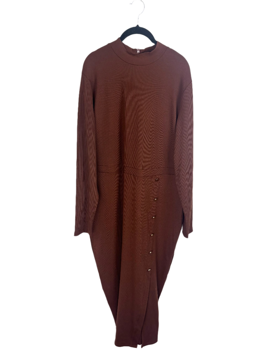 Fall Brown Turtleneck Dress - Size 2X