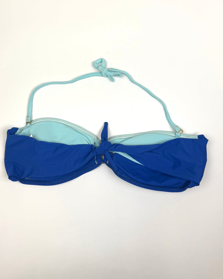 Bright Blue & Sky Blue Convertible Bikini Top - Small
