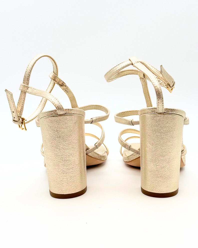 Paige Metallic Block Heels - Size 8.5