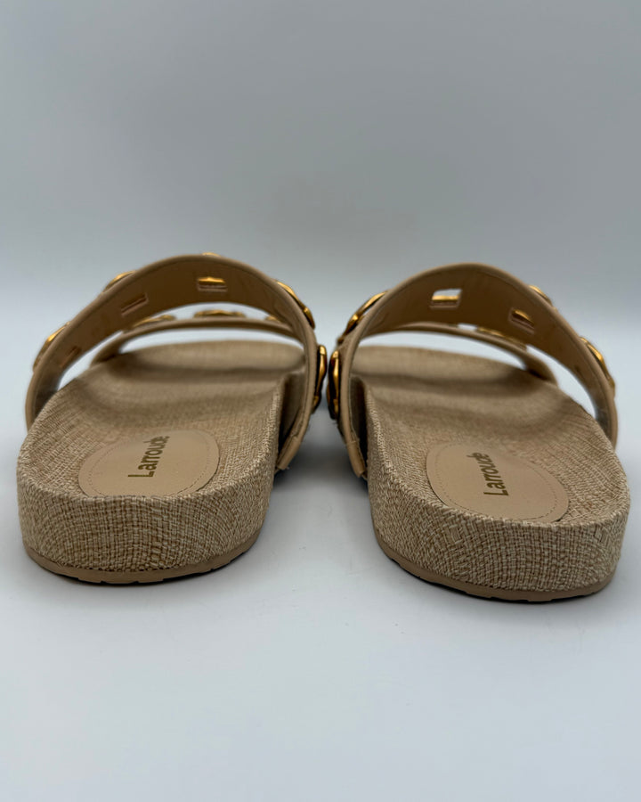 Raffia Slip On Sandals - Size 6.5