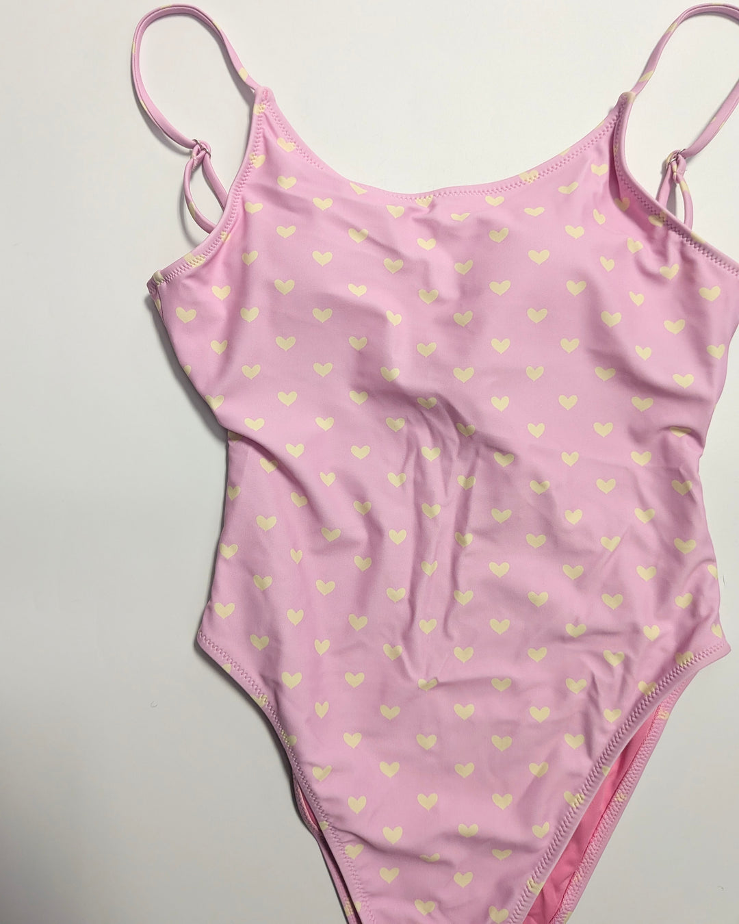 Cider Pink Heart One Piece Swimsuit - Small