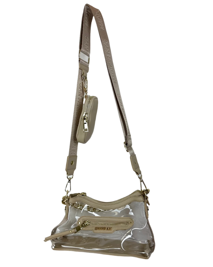 Beige Transparent Crossbody Bag