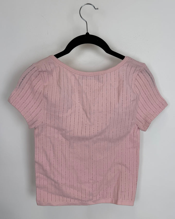 Light Pink Short Sleeve Top - Size 4/6