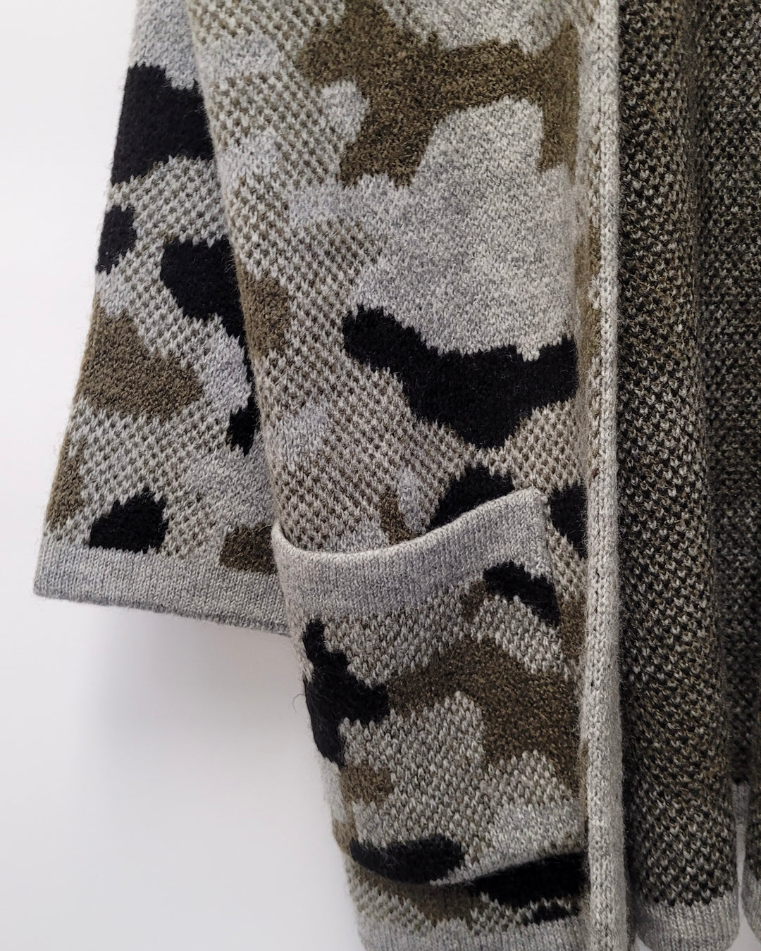 Grey Knit Long Cardigan - Size 8/10