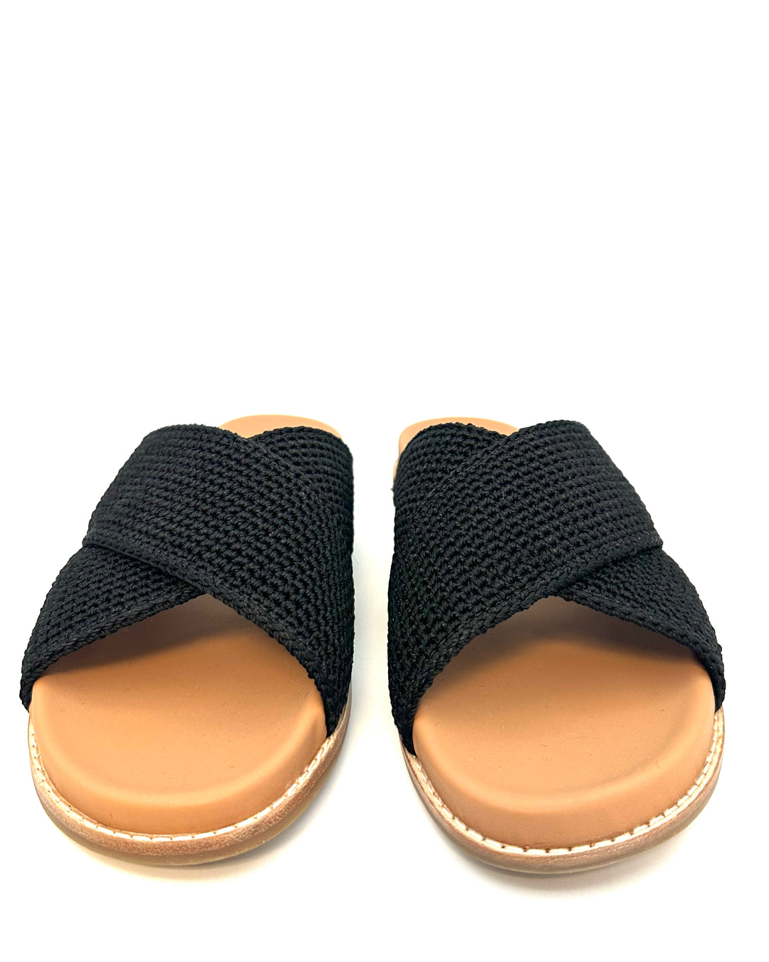 Black Criss Cross Sandals - Size 6