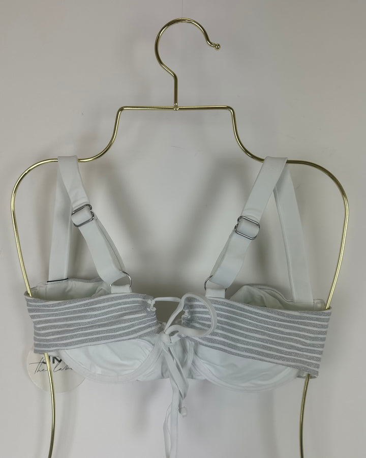 Metallic Silver Underwire Bikini Top - XL, XXL, XXXL