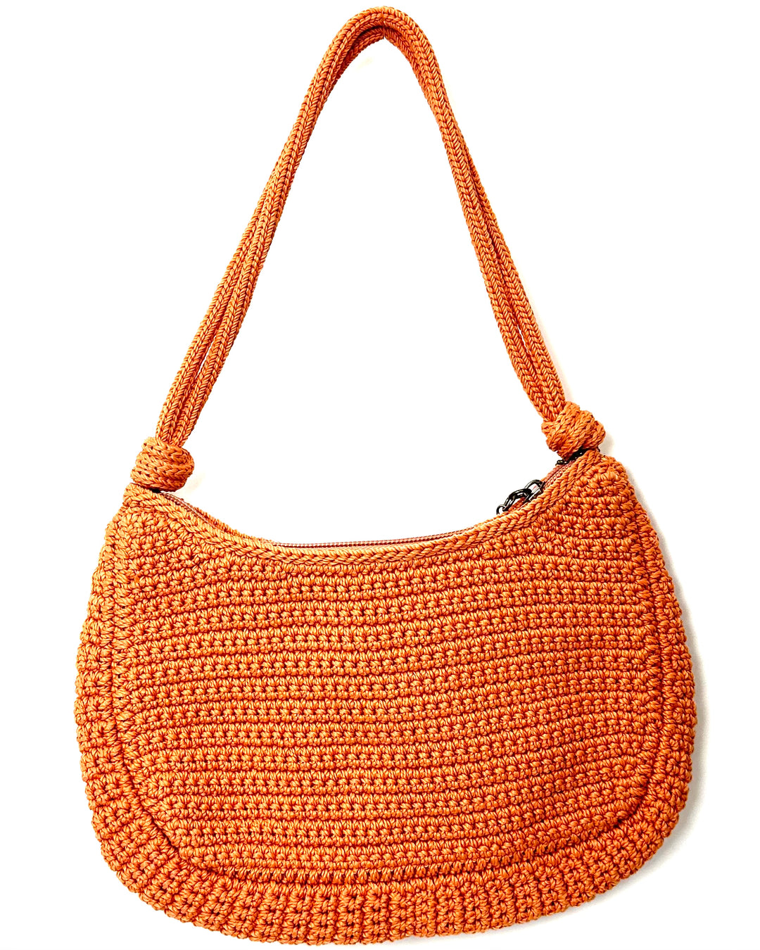 Orange Crochet Shoulder Bag
